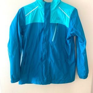 L.L.Bean fleece lined rain jacket, kids size xl (14-16)